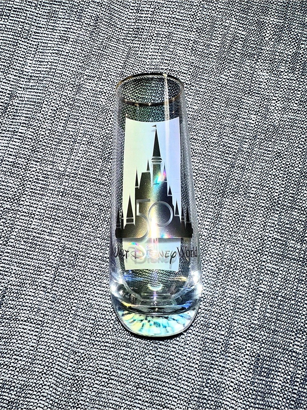 Disney Walt Disney World 50th Anniversary EARidescent Stemless Champagne Flute